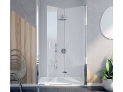 Box doccia a nicchia in alluminio e vetro con porta a soffietto&nbsp;SLADNSO - SANILINE BY THERMOMAT