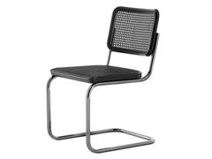 Sedia a sbalzo in acciaio e canna d�India intrecciata&nbsp;S 32 V SERIOUS - THONET