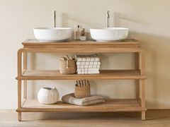 Mobile bagno doppio a giorno in teak&nbsp;ACHILLE - TICKET FOR THE MOON