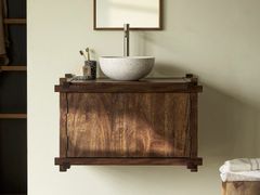 Mobile lavabo sospeso singolo in mango con ante&nbsp;ARKO - TICKET FOR THE MOON