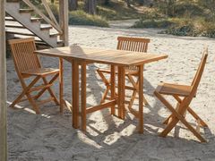 Lounge set da giardino in acacia con 4 sedie&nbsp;CAPRI - TICKET FOR THE MOON