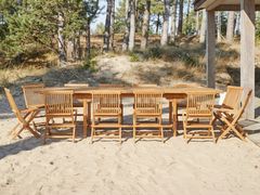 Lounge set da giardino in acacia con 12 sedie &nbsp;CAPRI - TICKET FOR THE MOON