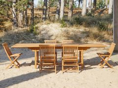 Lounge set da giardino in acacia con 6 sedie&nbsp;CAPRI - TICKET FOR THE MOON