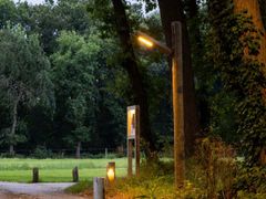 Lampione stradale a LED in castagno&nbsp;ALTO - TIMBERLAB