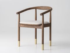 Sedia in legno massello con seduta imbottita&nbsp;CALM - TIVOLI