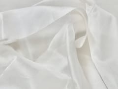 Tessuto a tinta unita lavorato a mano in seta&nbsp;NATURAL SILK ORGANZA, WHITE OR CREAM - TOHORA IMPORT