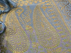 Tessuto lavorato a mano jacquard in seta&nbsp;TANCHOI BLUE KASHMIR MULBERRY SILK - TOHORA IMPORT