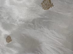 Tessuto lavorato a mano in seta&nbsp;WHITE MULBERRY SILK FROM BENARES - TOHORA IMPORT