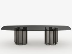 Tavolo da pranzo in vetro e metallo&nbsp;CATHEDRAL - T.D. TONELLI DESIGN