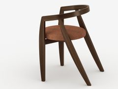 Sedia imbottita in legno massello&nbsp;SANUR - T.D. TONELLI DESIGN
