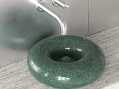 Lavabo da appoggio in ceramica&nbsp;ORBE VERDE SCREZIATO - TRONE