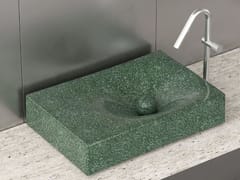 Lavabo da appoggio in ceramica&nbsp;RITUEL VERDE SCREZIATO - TRONE