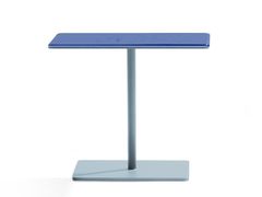 Tavolino basso quadrato in acciaio e vetro&nbsp;CREMINO - TRUE DESIGN