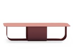 TAVOLINO BASSO RETTANGOLARE IN ACCIAIO INOX&nbsp;FIOCCO - TRUE DESIGN