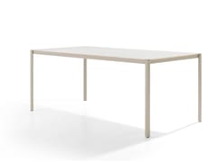 Scrivania rettangolare in acciaio e legno&nbsp;SAREK - TRUE DESIGN