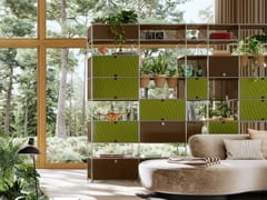 Scaffale modulare&nbsp;USM HALLER SOFT PANEL - GREEN - USM MODULAR FURNITURE
