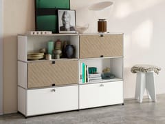 Credenza in acciaio&nbsp;USM HALLER SOFT PANEL - TAUPE - USM MODULAR FURNITURE