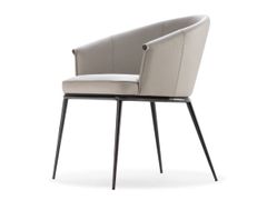 Sedia in pelle con braccioli&nbsp;BART - ULIVI SALOTTI