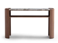 Consolle rettangolare in legno e marmo&nbsp;KALID - ULIVI SALOTTI