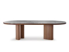 Tavolo in noce americano con piano in marmo&nbsp;KODY - ULIVI SALOTTI