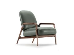 Poltrona in pelle con braccioli&nbsp;REMY - ULIVI SALOTTI