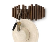 Appendiabiti da parete in legno&nbsp;PICKET 5 - UMBRA