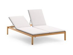 Lettino da giardino matrimoniale reclinabile in textilene&nbsp;CORA - UNOPI�