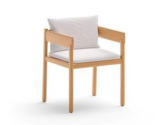 Sedia da giardino imbottita in teak con braccioli&nbsp;CORA - UNOPI�