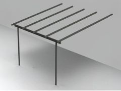 Pergola addossata in alluminio&nbsp;MERIDIENNE - UNOPI�