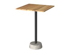 Tavolino da giardino alto quadrato in cemento con base centrale&nbsp;PERTRE - UNOPI�