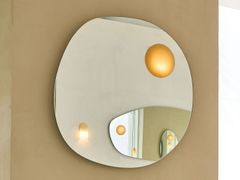 Specchio bagno rotondo con illuminazione integrata da parete&nbsp;DOT - VALLV� USA AND EXPORT