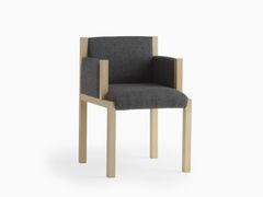 Sedia imbottita in tessuto con braccioli&nbsp;ERATO 02 - VERY WOOD