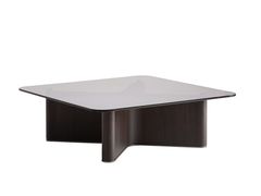 Tavolino da caff� quadrato in legno e vetro&nbsp;BRANSBY - VICAL HOME