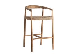Sgabello alto da cucina in teak con braccioli&nbsp;CAEN - VICAL HOME