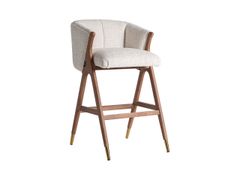 Sgabello imbottito in tessuto con braccioli&nbsp;DOUZE - VICAL HOME