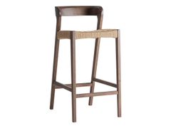Sgabello alto in faggio con schienale basso&nbsp;FLAEH - VICAL HOME