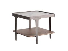 Tavolino quadrato in legno e vetro&nbsp;GEHOFEN - VICAL HOME