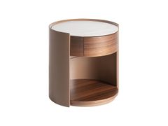 Comodino rotondo in legno con cassetti&nbsp;GISWIL - VICAL HOME