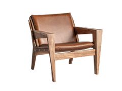 Poltrona in pelle con braccioli&nbsp;MELLE - VICAL HOME