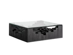 Tavolino quadrato da caff� in legno e vetro&nbsp;P�TRIA - VICAL HOME
