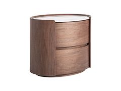 Comodino ovale in derivati del legno con cassetti&nbsp;STUETTA - VICAL HOME