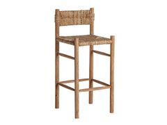 Sgabello da bar in teak con schienale&nbsp;VOGHERA - VICAL HOME