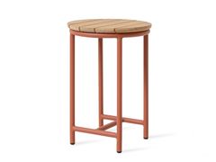 Tavolino da giardino alto rotondo in alluminio e legno&nbsp;WICKED - VINCENT SHEPPARD