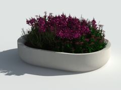 Fioriera bassa ovale in pietra ricostruita&nbsp;ARENA - VISCIO URBAN DESIGN