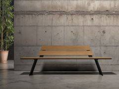 Panchina in acciaio e legno con schienale&nbsp;PI STEEL - VISCIO URBAN DESIGN