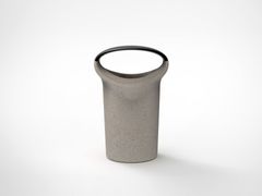 Portarifiuti in pietra ricostruita con coperchio&nbsp;RING 80 - VISCIO URBAN DESIGN