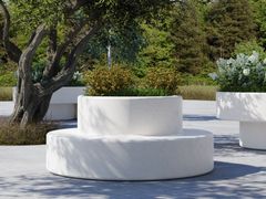 Panchina circolare in materiale composito con fioriera integrata&nbsp;SOTTOSOPRA - VISCIO URBAN DESIGN