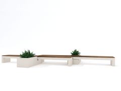 Panchina modulare in pietra ricostruita senza schienale&nbsp;TETRIS - VISCIO URBAN DESIGN