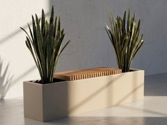 Panca / fioriera in alluminio&nbsp;PLANT SEAT SMALL A INDOOR - WOOMEY & K