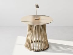 Tavolino rotondo in alluminio e corda&nbsp;UD SERVE NN 45 - WOOMEY & K